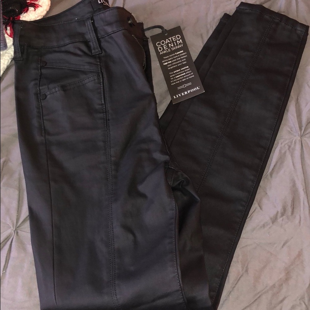 Liverpool leather skinny jeans!